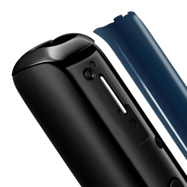 Close-up of Navy Blue Ploom Aura front panel