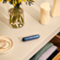 Ploom AURA front panel Navy Blue Augmented Pattern accessory on device
