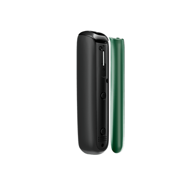 Amazon Green prednja maska za Ploom AURA, sa strane, odvojena od uređaja

