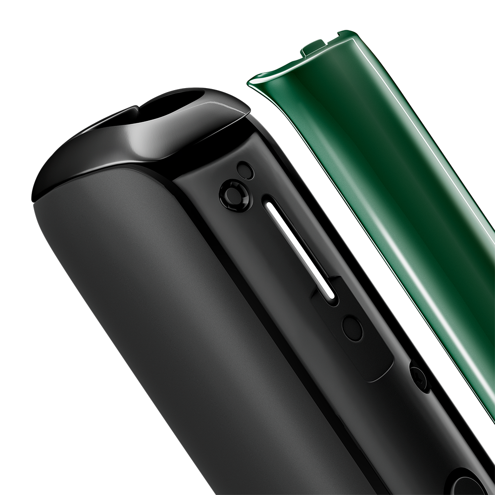 Amazon Green prednja maska za Ploom AURA, izbliza, odvojena od uređaja
