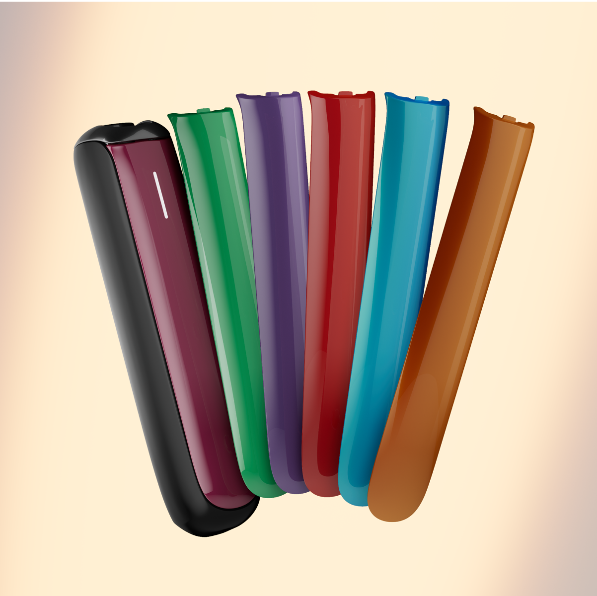 Prednja maska u nijansi Amazon Green za Ploom AURA i druge varijacije boja prednjih maski.
