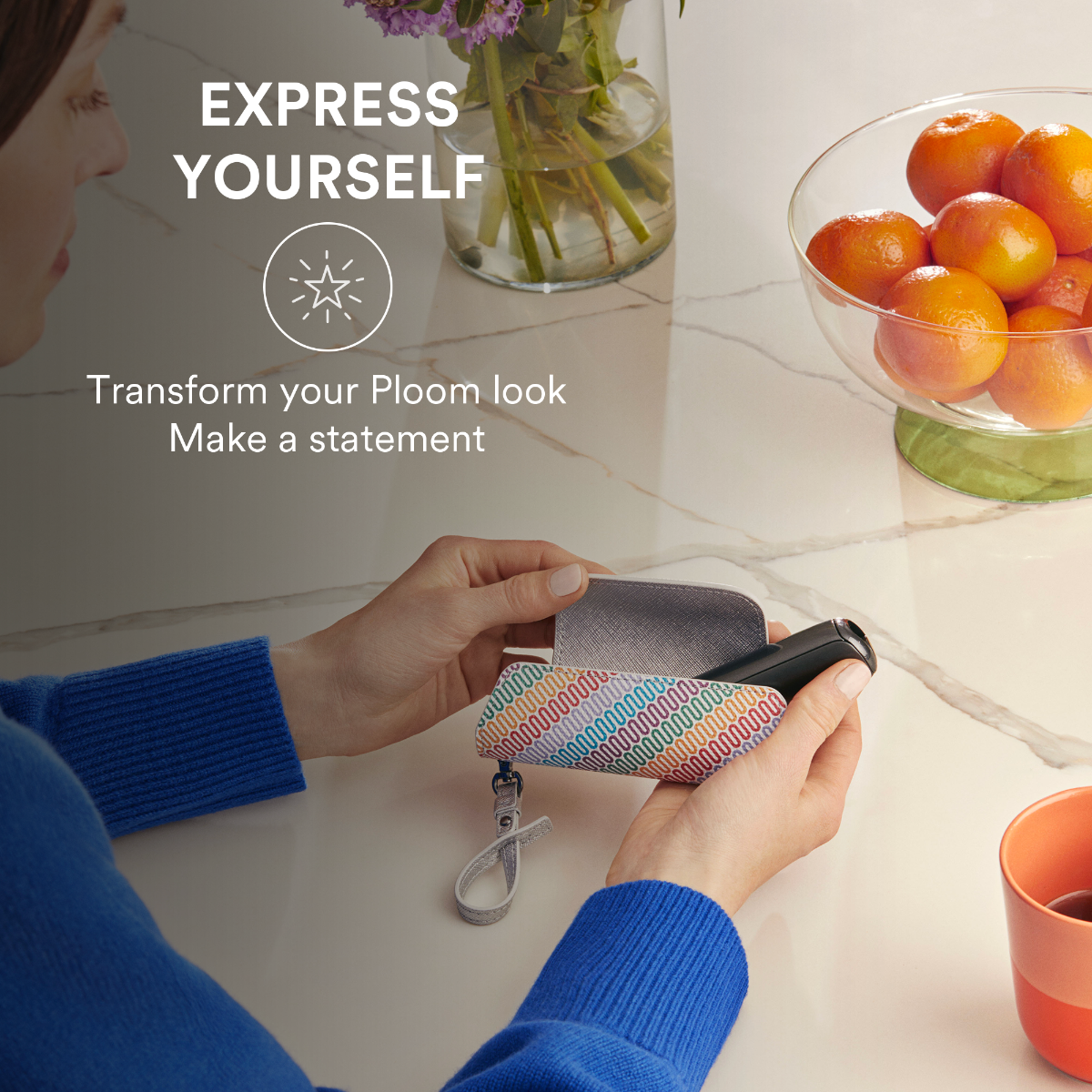 Ploom AURA Solo Carry Case Denim Leather Fusion: express yourself