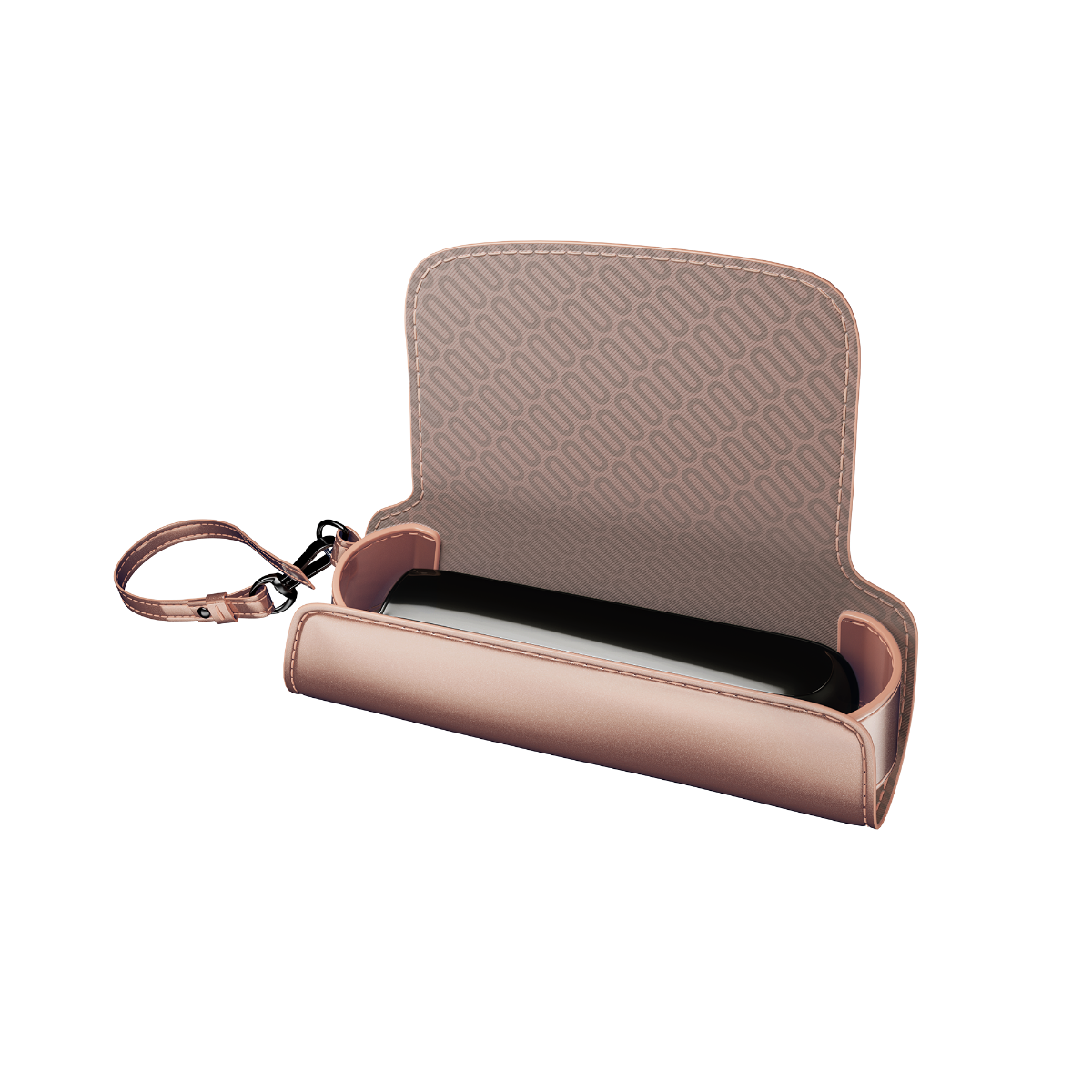 Front view of a closed Rose Gold Solo Carry Case