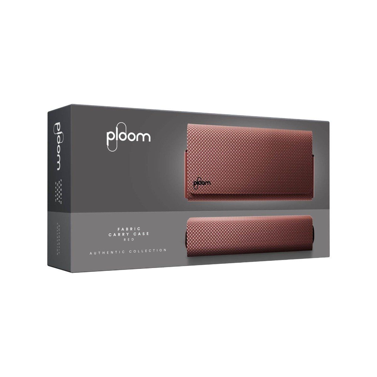 Ploom X Advanced fabric carry case red packaging left angle
